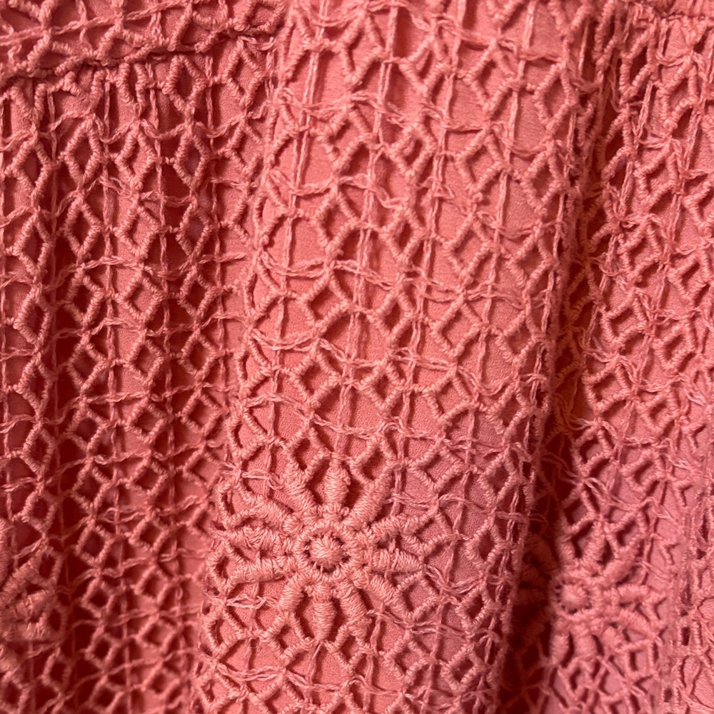 Women's Crochet Maxi Dress in Dusty Rose - Picture 3 of 6